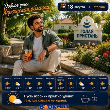 Прогноз погоды на 18 августа