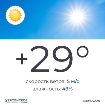 Теплый летний день ожидается в Херсонской области в четверг, 20 августа