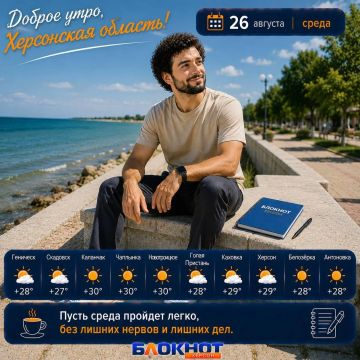 Прогноз погоды на 26 августа