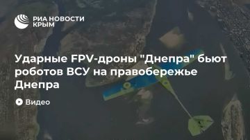 Ударные FPV-дроны "Днепра" бьют роботов ВСУ на правобережье Днепра