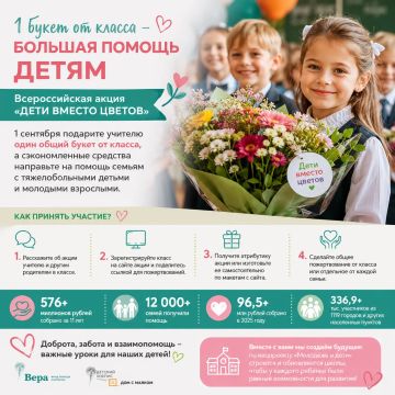 «Дети вместо цветов»: добро начинается с одного цветка