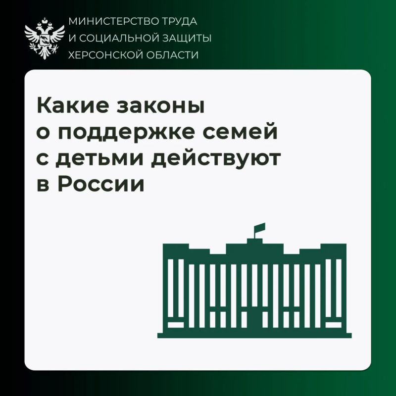 Какие законы о поддержке семей с детьми действуют в России?