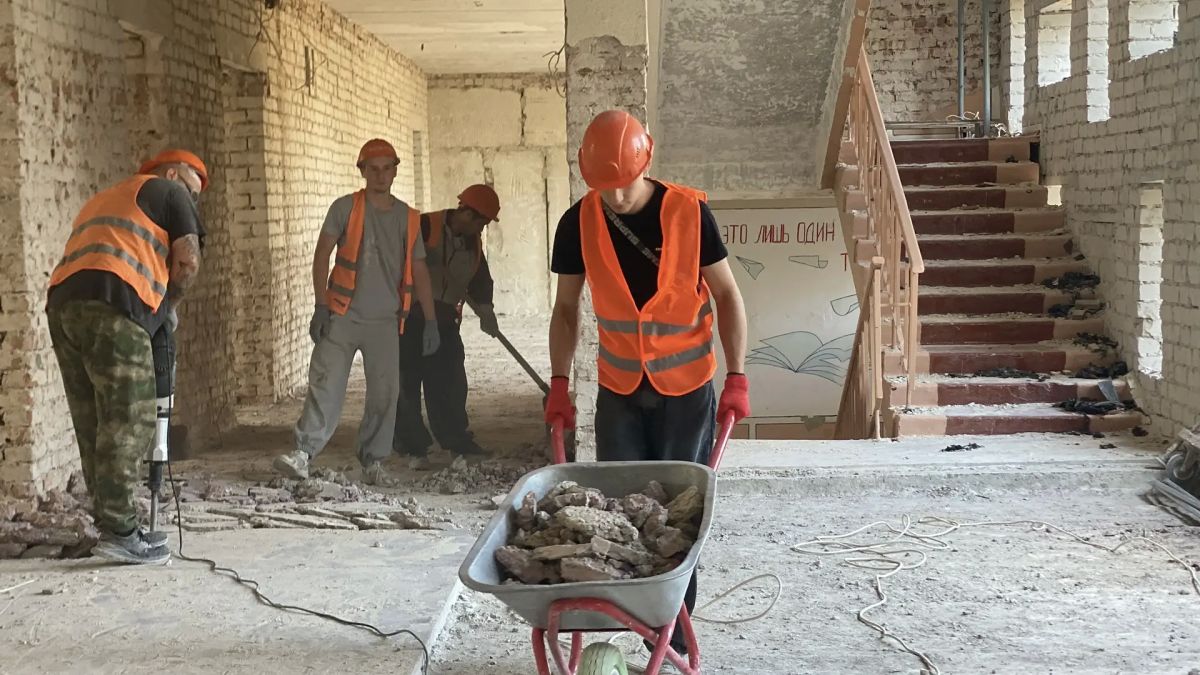 В Геническом техникуме идет большой ремонт