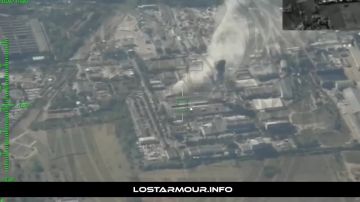 Кадры нанесения удара по логистическому центру "Firе point" в районе н.п. Вишневое с применением БпЛА "Герань"