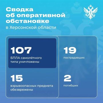 Владимир Сальдо: Оперативная обстановка в Херсонской области за неделю