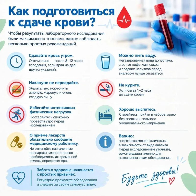 Как правильно подготовиться к сдаче крови