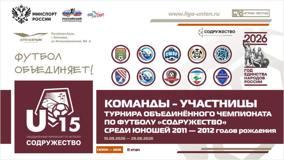 Команды-участницы второго этапа турнира Объединённого чемпионата по футболу «Содружество» среди юношей 2011-2012 годов рождения U-15