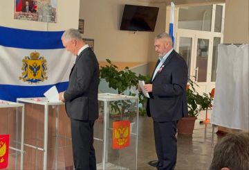 Губернатор Херсонской области первым проголосовал на выборах депутатов Госдумы РФ