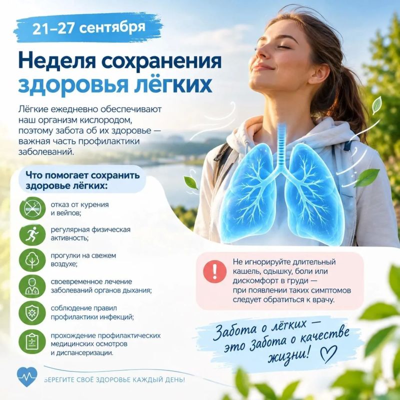 Неделя сохранения здоровья лёгких