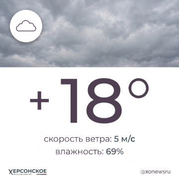 Пасмурная погода, местами дождь ожидается в Херсонской области в четверг, 24 сентября
