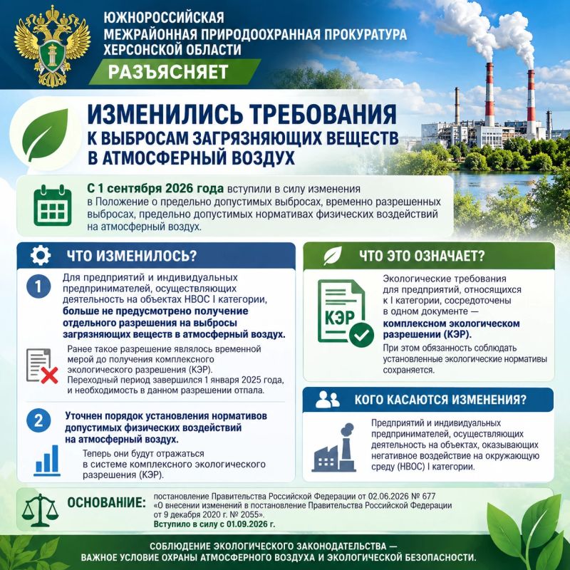 Южнороссийская межрайонная природоохранная прокуратура Херсонской области разъясняет