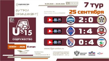 ����� 7 ���� ���� ������������ (U-15)!