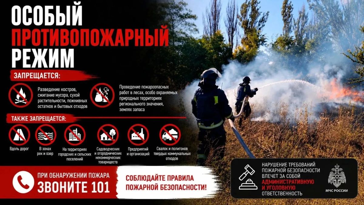 Сотрудники государственного пожарного надзора МЧС России напоминают: на территории региона действуют дополнительные требования пожарной безопасности