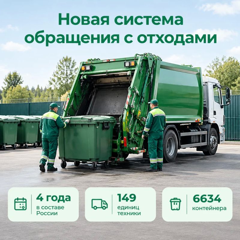 За четыре года в составе России в Херсонской области создали систему обращения с отходами