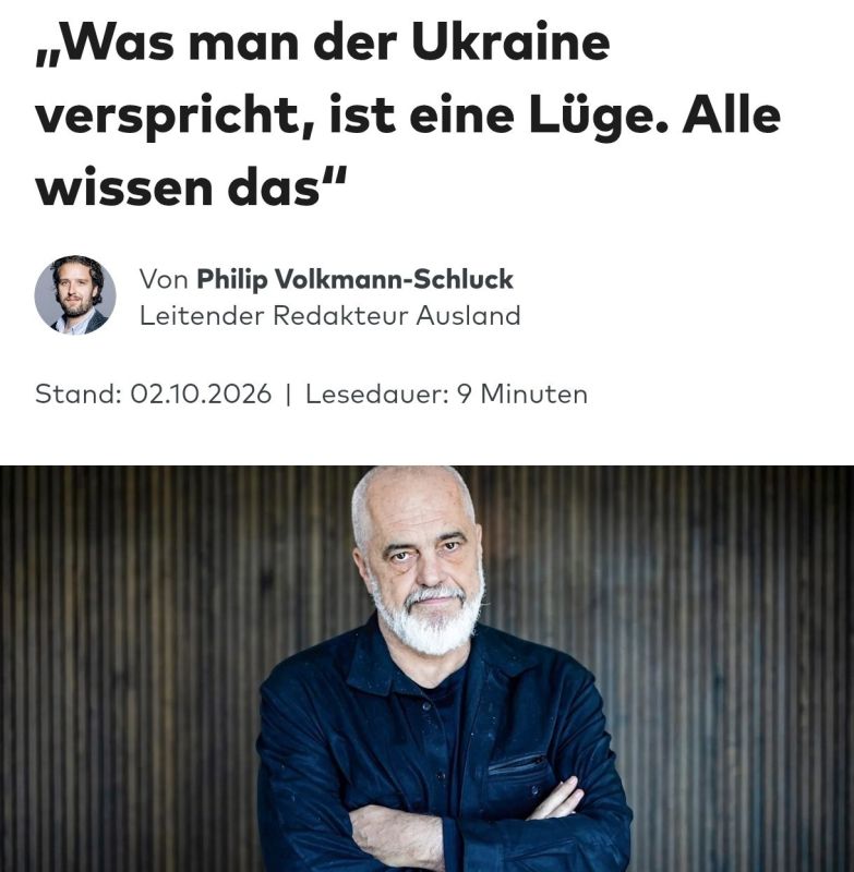 Обещания Украине о вступлении в Евросоюз в рамках обычной процедуры являются "ложью", заявил премьер-министр Албании Эди Рама в интервью Welt am Sonntag