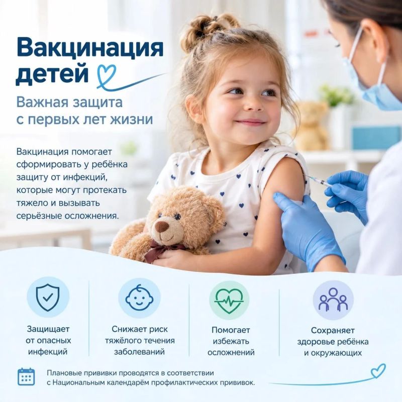 Вакцинация детей — важная защита с первых лет жизни