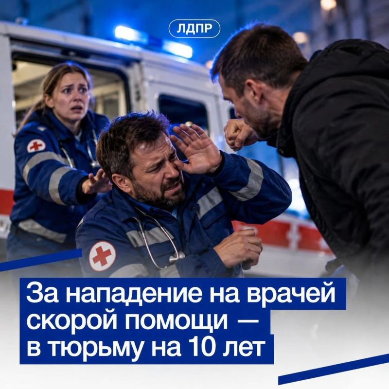 ЛДПР предлагает ужесточить наказание за нападение на сотрудников скорой помощи — вплоть до 10 лет лишения свободы