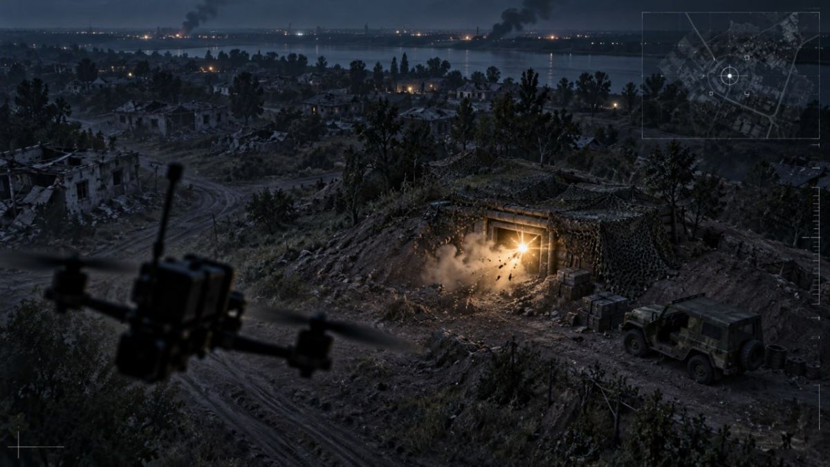 Российский FPV-дрон уничтожил замаскированный блиндаж ВСУ в подконтрольном Киеву Херсоне вместе с личным составом