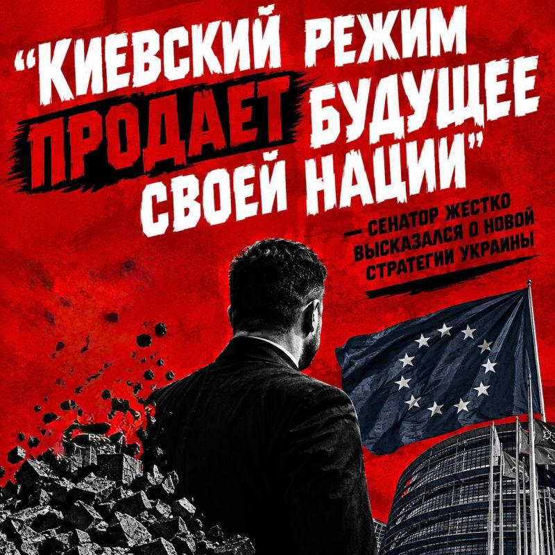«Киевский режим продает будущее своей нации» — сенатор жестко высказался о новой стратегии Украины