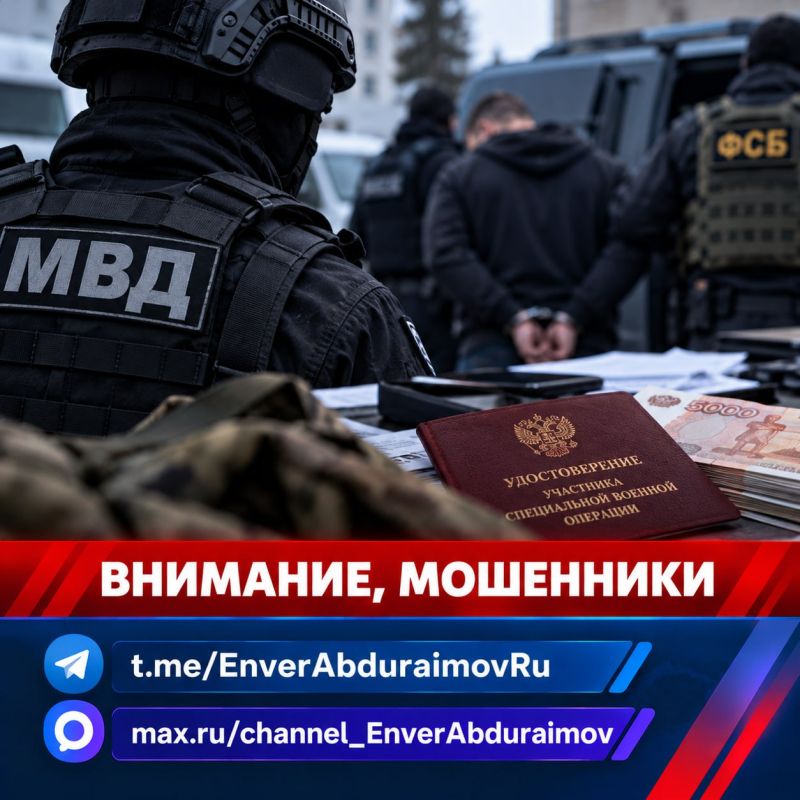 Энвер Абдураимов: В четырёх регионах России задержали 13 подозреваемых в хищении выплат участников СВО
