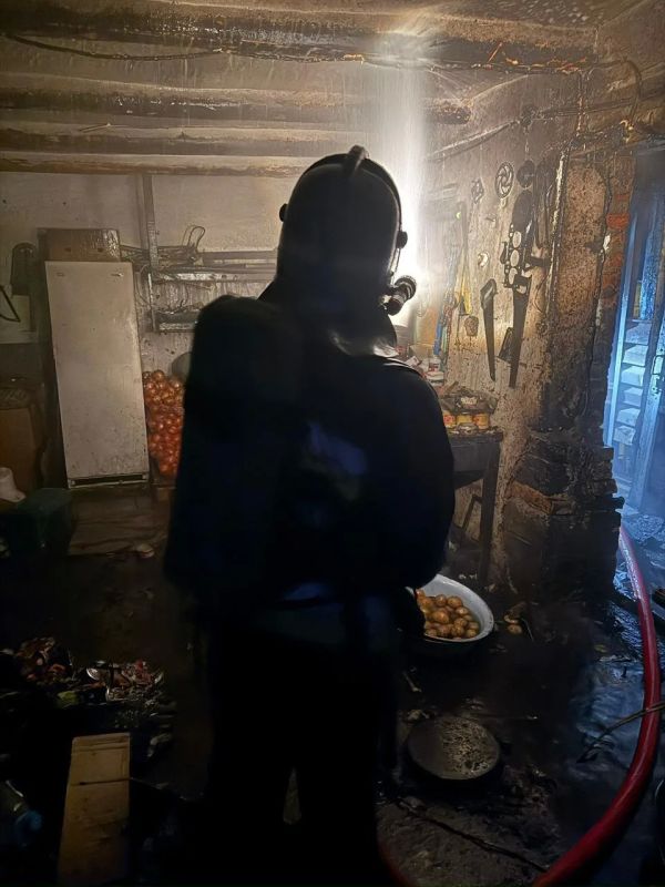 В селе Нижние Торгаи пожарные ликвидировали возгорание летней кухни