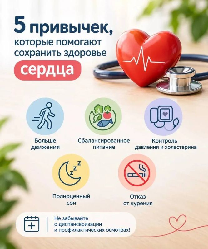 Пять привычек, которые помогают сохранить здоровье сердца