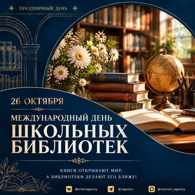 Артем Лагойский: Международный день школьных библиотек: сохраняем традиции, воспитываем будущее