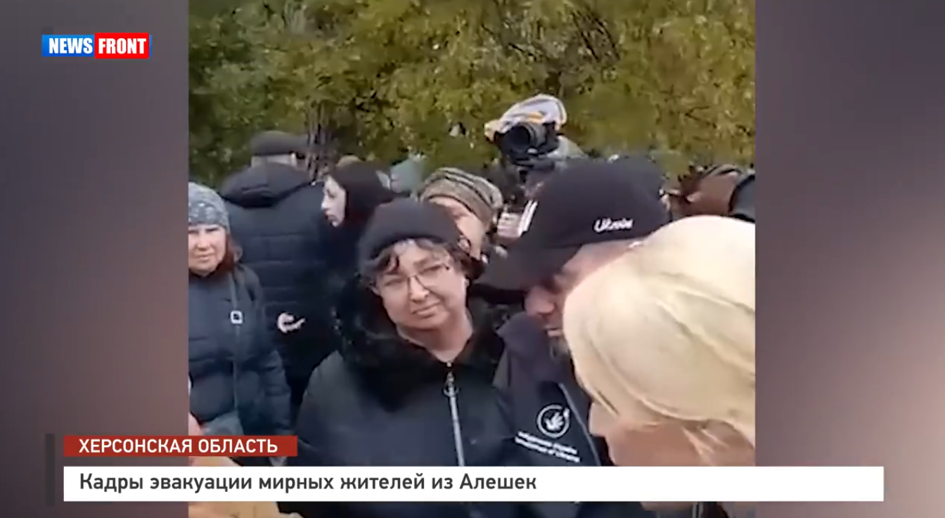 Кадры эвакуации мирных жителей из Алешек